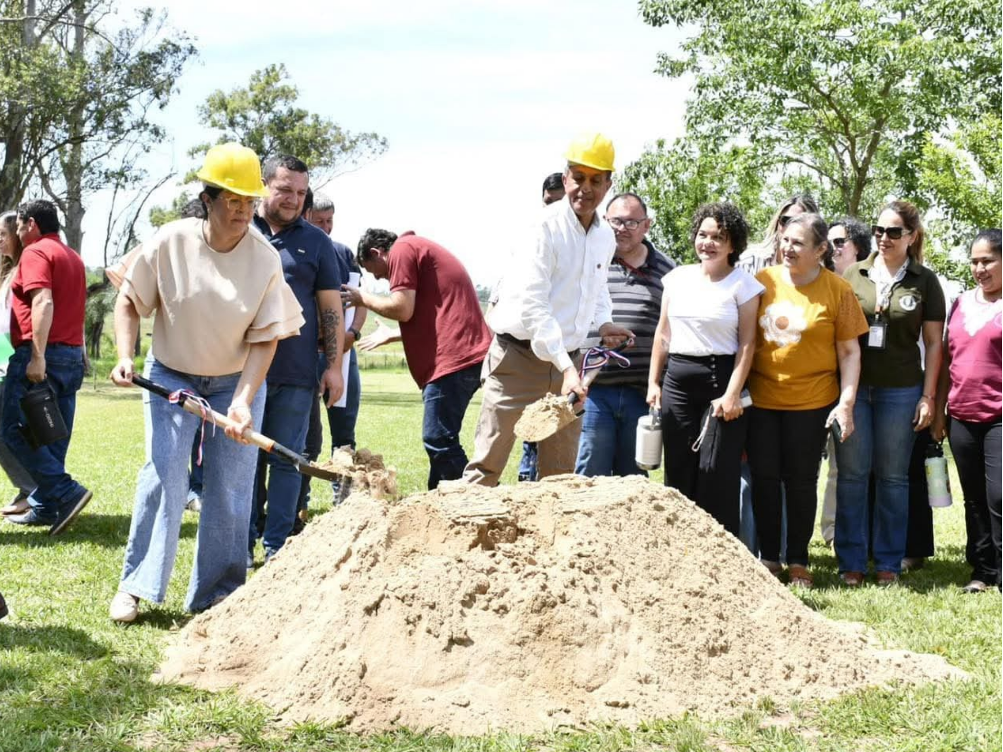 PALADA INICIAL DE NUEVAS OBRAS EN LA FCV-UNA, FILIAL SAN JUAN BAUTISTA, MISIONES